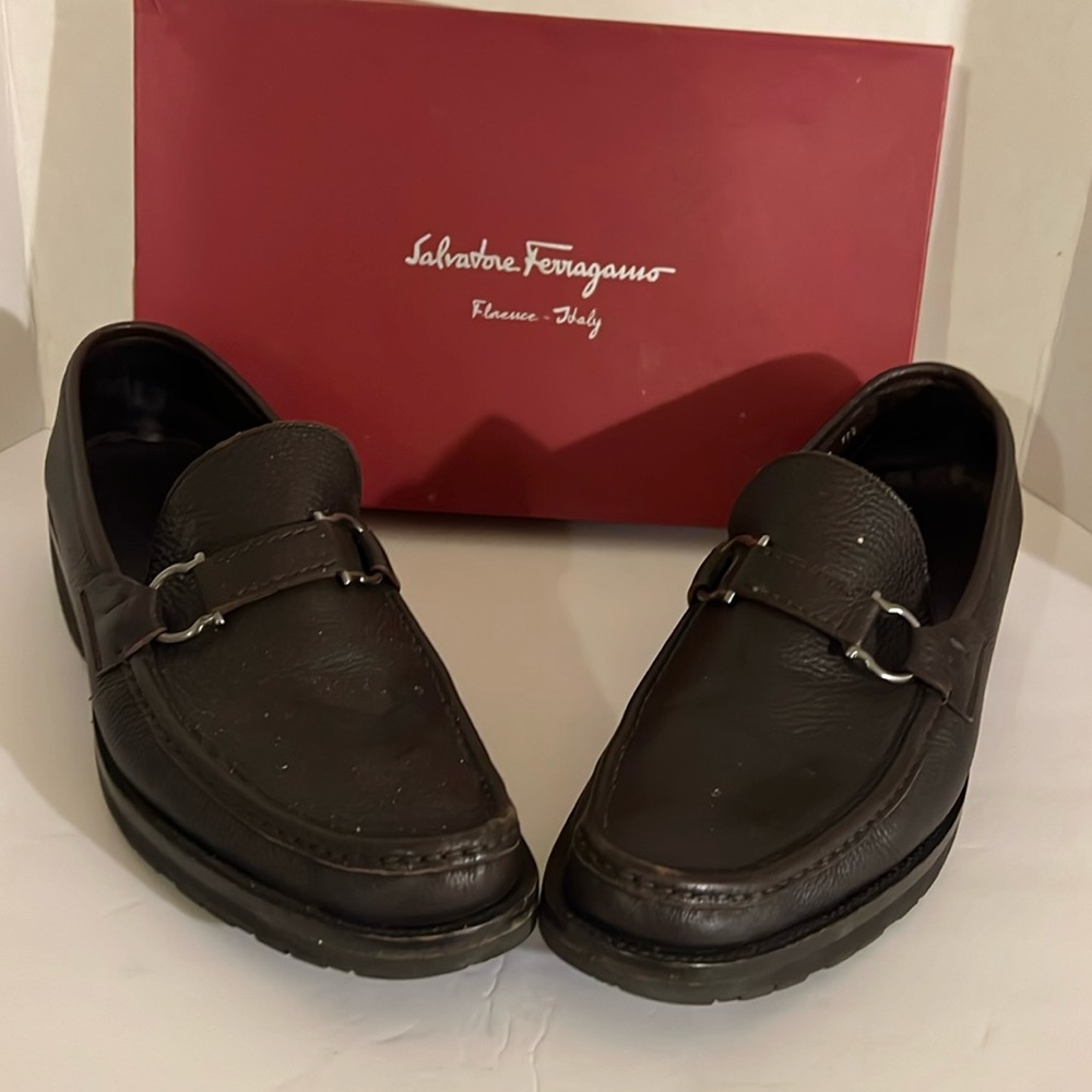 Brown loafers rubber bottoms rearly use